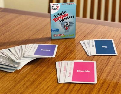triple tongue twister cards and box
