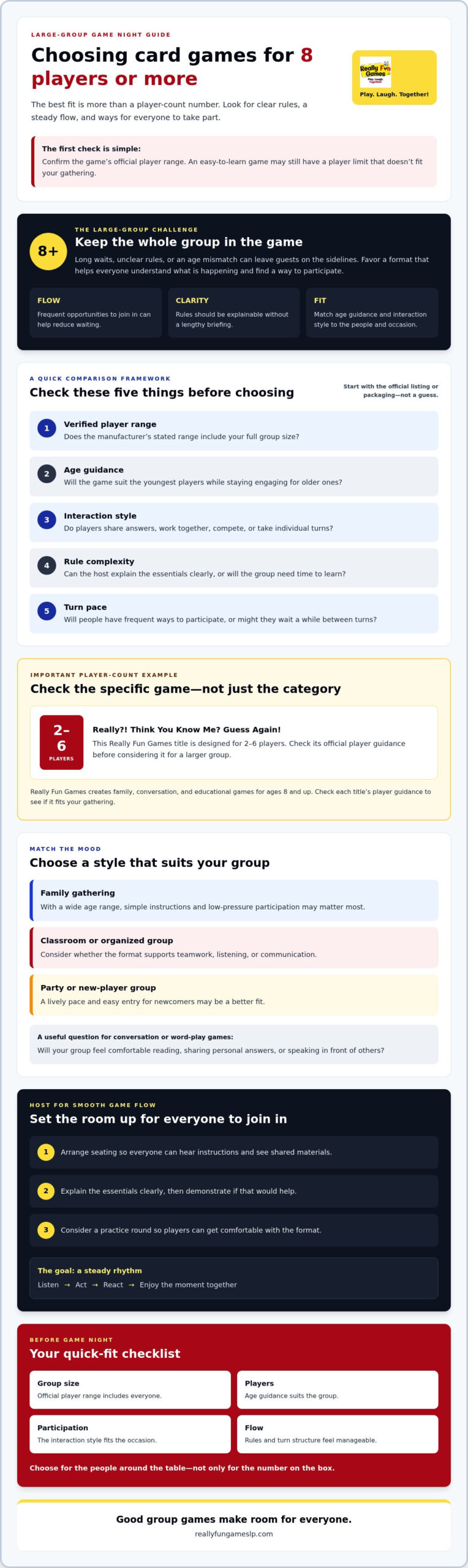Card Games for 8 Players or More: How to Choose a Game Everyone Can Enjoy